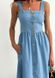 Фото №4 з 5 товару Жіноча бавовняна сукня на гудзиках Прованс Блакитна