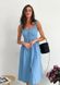 Фото №2 з 5 товару Жіноча бавовняна сукня на гудзиках Прованс Блакитна