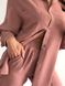 Фото №5 з 10 товару Жіночий костюм-трійка Оверсайз Креп-Жатка Штани + Шорти + Сорочка Темно-рожевий 085/22 темно рожевий