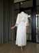 Фото №2 из 4 товара Женский Шелковый длинный халат Peal Белый