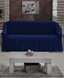 Фото №5 з 5 товару Універсальний чохол для 2-х-3-х містного дивана з спідницею Turkey № 12 Синій