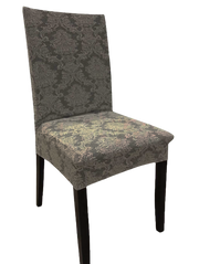 Фото Набор жаккардовых чехлов на стулья без юбки Turkey №9 Темно-серый 6 шт