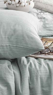 Фото Комплект постельного белья Вареный Хлопок Saheser Jacquard Salve Мятный