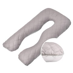 Фото Стьобана наволочка на подушку для вагітних Ideia Comfortable U-Shaped Сірий-білий 8-30029*002