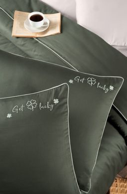 Фото Постільна білизна First Choice Сатин Люкс 100% Бавовна Timeless Dark Green m018277