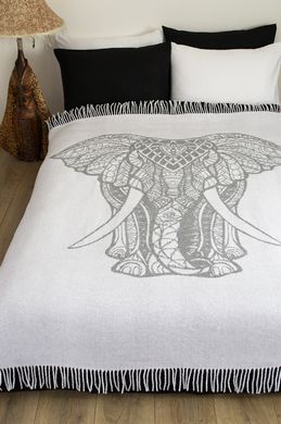 Фото Плед Lotus Zeus Elephant Серый хлопок + акрил