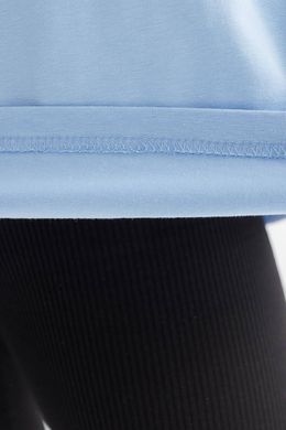 Фото Жіноча футболка оверсайз 100% Бавовна Блакитна 125/23 блакитний
