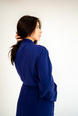 Фото Жіночий бавовняний халат 100% Бавовна Buldans Sera Navy Синій
