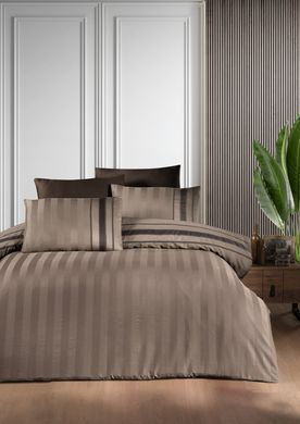 Фото Постельное белье First Choice Сатин Люкс 100% Хлопок Satin Stripe Artwel Mink