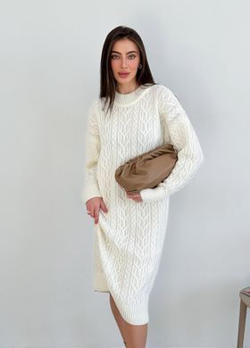 Фото Вязаное платье Оверсайз Оливия Молочный Oversize