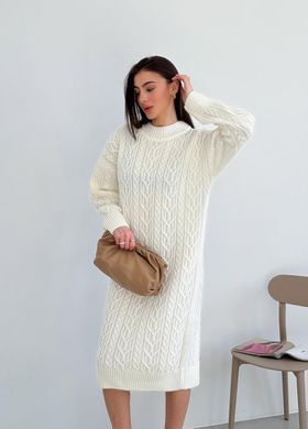 Фото Вязаное платье Оверсайз Оливия Молочный Oversize