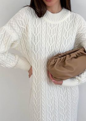 Фото Вязаное платье Оверсайз Оливия Молочный Oversize