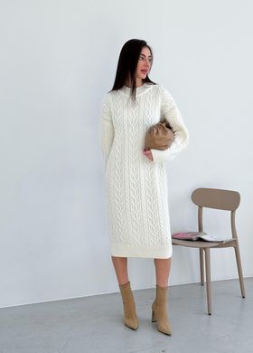 Фото Вязаное платье Оверсайз Оливия Молочный Oversize