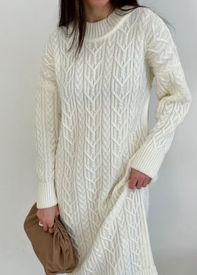 Фото Вязаное платье Оверсайз Оливия Молочный Oversize