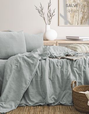 Фото Комплект постельного белья Вареный Хлопок Saheser Jacquard Salve Мятный