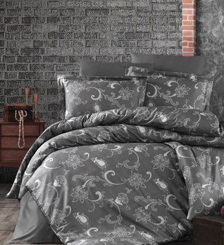 Фото Постільна білизна First Choice Сатин Люкс 100% Бавовна Carmina Anthracite m018346
