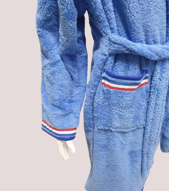 Фото Підлітковий махровий халат с каптуром Welsoft Zeron Блакитний
