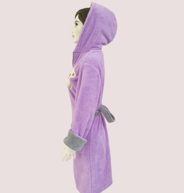 Фото Жіночий довгий махровий халат на блискавці Welsoft Zeron Ліловий