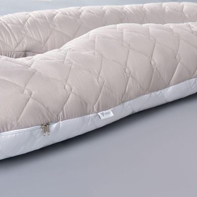 Фото Стеганная наволочка на подушку для беременных Ideia Comfortable U-Shaped Серый-белый
