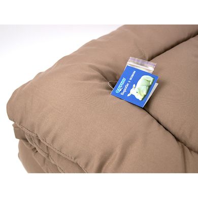 Фото Очень теплое шерстяное одеяло Brown Руно Шерсть в Микрофибре Коричневое