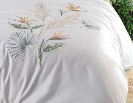 Фото Комплект постельного белья Dantela Vita Starlice Krem Сатин с Вышивкой Кремовый