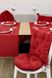 Фото №5 з 6 товару Подушка декоративна кругла для стільця Прованс Merry Christmas Червона