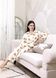 Фото №1 из 6 товара Женская муслиновая пижама Брюки + Сорочка Мишки Тедди Крем