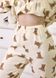 Фото №4 из 6 товара Женская муслиновая пижама Брюки + Сорочка Мишки Тедди Крем