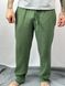 Фото №1 з 3 товару Чоловічі штани з Мусліну V.Velika Зелені 123/23 зелений