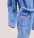 Фото №2 из 3 товара Подростковый махровый халат c капюшоном Welsoft Zeron Голубой