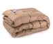 Фото №1 из 10 товара Очень теплое шерстяное одеяло Brown Руно Шерсть в Микрофибре Коричневое