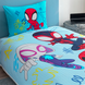 Фото №3 з 3 товару Комплект постільної білизни з піке TAC Disney Spidey Amazing Team простирадло на резинці p-60304723