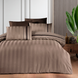 Фото №1 з 5 товару Постільна білизна First Choice Сатин Люкс 100% Бавовна Satin Stripe Artwel Mink m018490
