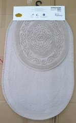 Фото Набор овальных ковриков в ванную 100% Хлопок Cotton Mat Светло-коричневый