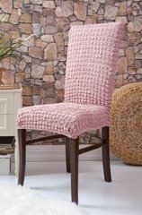 Фото Набор 6 шт натяжных чехлов для стульев без юбки Turkey № 10 Розовый