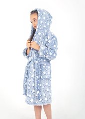Фото Детский махровый халат c капюшоном Welsoft Звезды Голубой 1150