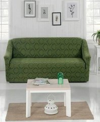 Фото Жакардовий чохол для 2-3х містного дивана Без Спідниці Зелений