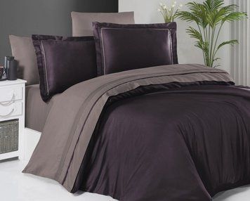 Фото Сатинова постільна білизна First Choice Deluxe Satin Dark Serenity Purple Lilac 31292