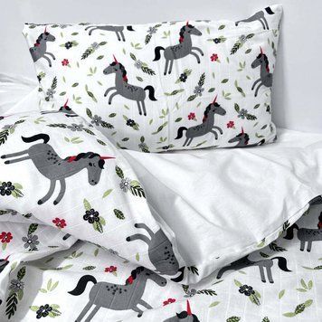 Фото Комплект постільної білизни в дитяче ліжечко Муслін SoundSleep Unicorn Єдиноріг 94101836
