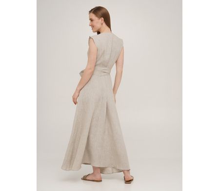 Фото Жіноча довга лляна сукня на запах SoundSleep Linen Натуральна