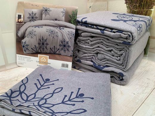 Фото Новорічний комплект постільної білизни Фланель Cotton Collection Yil Blue 41896