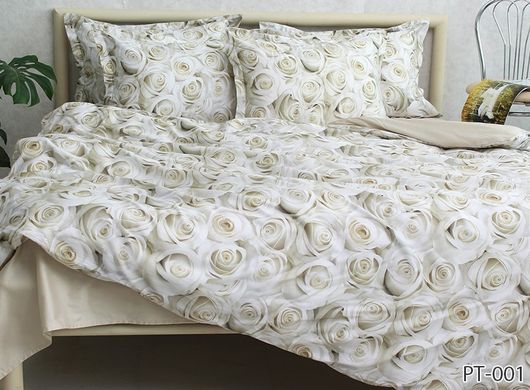 Фото Комплект постельного белья ТМ TAG Сатин Premium Белая Роза PT-001