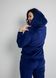 Фото №7 из 8 товара Женский спортивный велюровый костюм на молнии с капюшоном Синий 617