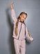 Фото №2 з 8 товару Дитячий спортивний велюровий костюм на блискавці з каптуром Пудровий 300