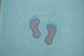Фото №3 з 3 товару Рушник-килимок для ніг махровий 100% Бавовна 650 г Світло-блакитний Ніжки