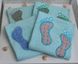 Фото №2 з 3 товару Рушник-килимок для ніг махровий 100% Бавовна 650 г Світло-блакитний Ніжки