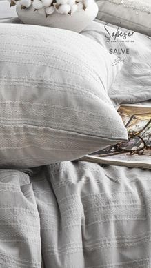 Фото Комплект постельного белья Вареный Хлопок Saheser Jacquard Salve Gri