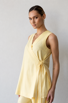 Фото Подовжений топ лляний на запах Sunshine Жовтий LN0093-89-70