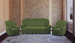 Фото Жакардовий чохол для 2-3х містного дивана + 2 крісла Turkey № 8 Зелений