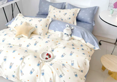 Фото Комплект белья в детскую кроватку Viluta Сатин Твил № 690 простынь на резинке